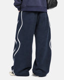 Wave Stripe Wide-Leg Sweatpants | Inflation Streetwear