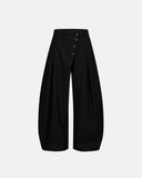 Asymmetric Pleated Barrel-Leg Suit Pants | Inflation Streetwear INFLATION