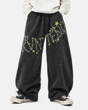 Washed Embroidered Star Barrel Sweatpants | Inflation Streetwear