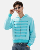 Military Style Zip Up Hoodie | Inflation Streetwear
