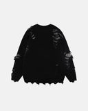Distressed Gothic Graphic Knit Sweater | Inflation Streetwear