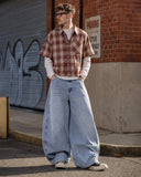Acid Washed Distressed Barrel Jeans | Inflation Streetwear INFLATION