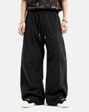 AirFlow stretch cooling parachute pants front view in black
