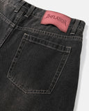 Flame Graphic Washed Barrel Jeans | Inflation Streetwear
