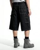 Contrast Stitching Raw Cargo Jorts | Inflation Streetwear INFLATION
