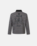 Cross Graphic Striped Polo Shirt | Inflation Streetwear