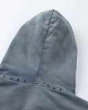 Blue Distressed Acid Wash Zip Up Hoodies | Inflation Streetwear INFLATION