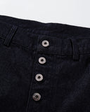 Buttons Up Raw Blue Baggy Jeans | Inflation Streetwear INFLATION
