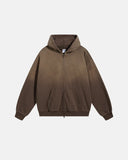 INFLATION Monkey Wash French Terry Zip Up Hoodies INFLATION