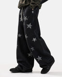 Rhinestone Star Barrel Sweatpants | Inflation Streetwear