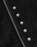 Black Contrast Stitch Denim Jacket | Inflation Streetwear