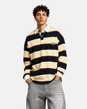 Retro Striped Rugby Polo Shirt | Inflation Streetwear