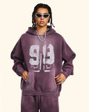 Graffiti Print Washed Fleece hoodie | Inflation Streetwear INFLATION
