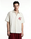 Striped Embroidered Short-Sleeve Shirt | Inflation Streetwear INFLATION