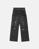 Multi Pockets Cargo Wide Leg Jeans | Inflation Streetwear INFLATION