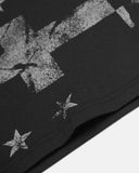 sleeve graphic detail on black long sleeve t shirt