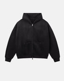 Monkey Washed Fleece Boxy Zip Up Hoodie | Inflation Streetwear