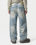 Distressed Ripped Straight-Leg Jeans | Inflation Streetwear INFLATION