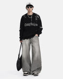 Distressed Gothic Graphic Knit Sweater | Inflation Streetwear