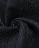 raw indigo denim texture close up