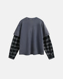 Distressed Plaid Layered Long Sleeve Tees | Inflation Streetwear INFLATION