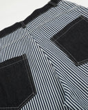 Striped Patch Pocket Baggy Jeans | Inflation Streetwear