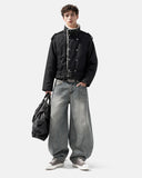 Suede Faux Fur Padded Jacket | Inflation Streetwear