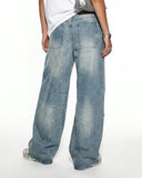 Deconstructed Bamboo Weave Baggy Jeans | Inflation Streetwear INFLATION