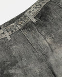 acid wash waistband detail on grey denim