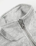 Silver Button Stand Collar Zip Jacket | Inflation Streetwear