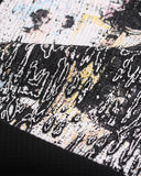 distressed lettering detail on poster style front graphic