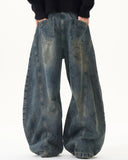 Deconstructed Barrel Baggy Jeans | Inflation Streetwear INFLATION