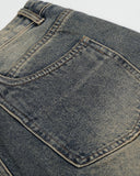 Cinch Back Buckle Acid Washed Jorts | Inflation Streetwear INFLATION