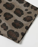 Leopard Raglan Waffle Texture T-Shirt | Inflation Streetwear