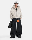 Faux Fur Collar PU Leather Jacket | Inflation Streetwear