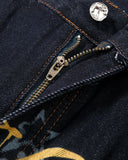 Raw Indigo Wash Wide Leg Jeans | Inflation Streetwear