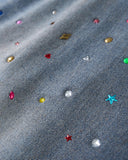 Rhinestone Washed Denim Baggy Jorts | Inflation Streetwear INFLATION