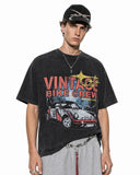 Vintage Race Car Snow Wash Oversized Tee | Inflation Streetwear INFLATION