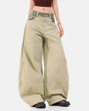 Camo Patchwork Barrel Pants | Inflation Streetwear
