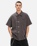 Waffle Metal Hook Short Sleeve Shirt | Inflation Streetwear INFLATION