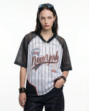 Pinstripe Colorblock Mesh Jersey | Inflation Streetwear INFLATION