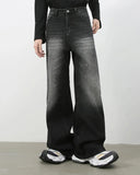 INFLATION Wasehed Straight Wide Leg Jeans INFLATION