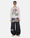 Distressed Graphic Waffle T-Shirt | Inflation Streetwear