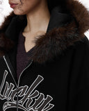 Faux Fur Collar Zip Up Hoodie Jacket  | Inflation Streetwear INFLATION