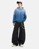 Blue Acid Wash Oversized Hoodie | Inflation Streetwear