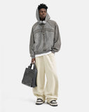 Deconstructed Washed Boxy Hoodie | Inflation Streetwear