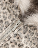 Leopard Faux Fur Lined Bomber Jacket | Inflation Streetwear INFLATION