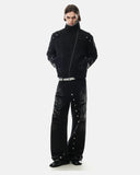 Faux Fur Asymmetric Zip Padded Jacket | Inflation Streetwear