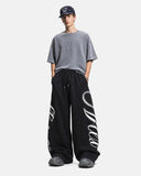 Rhinestone Script Baggy Sweatpants | Inflation Streetwear INFLATION