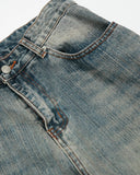 Washed  Bamboo Weave Baggy Jeans | Inflation Streetwear INFLATION